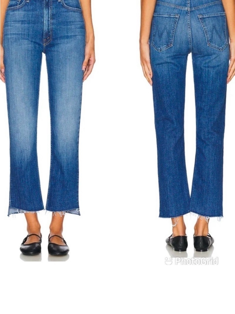 MOTHER The High Waisted Rider Ankle Step Fray Jeans Loafers and Lassos 27